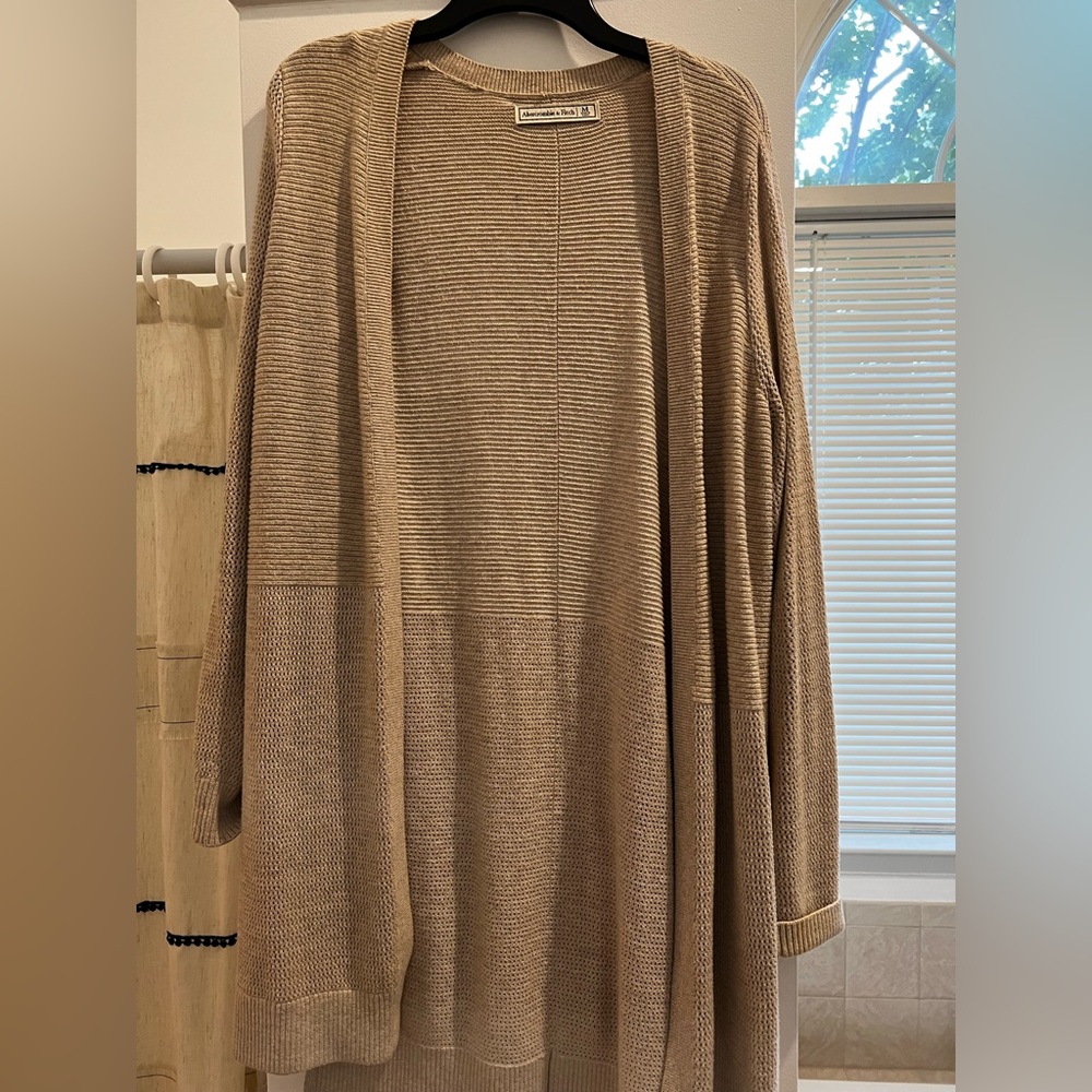 Abercrombie Tan Cardigan